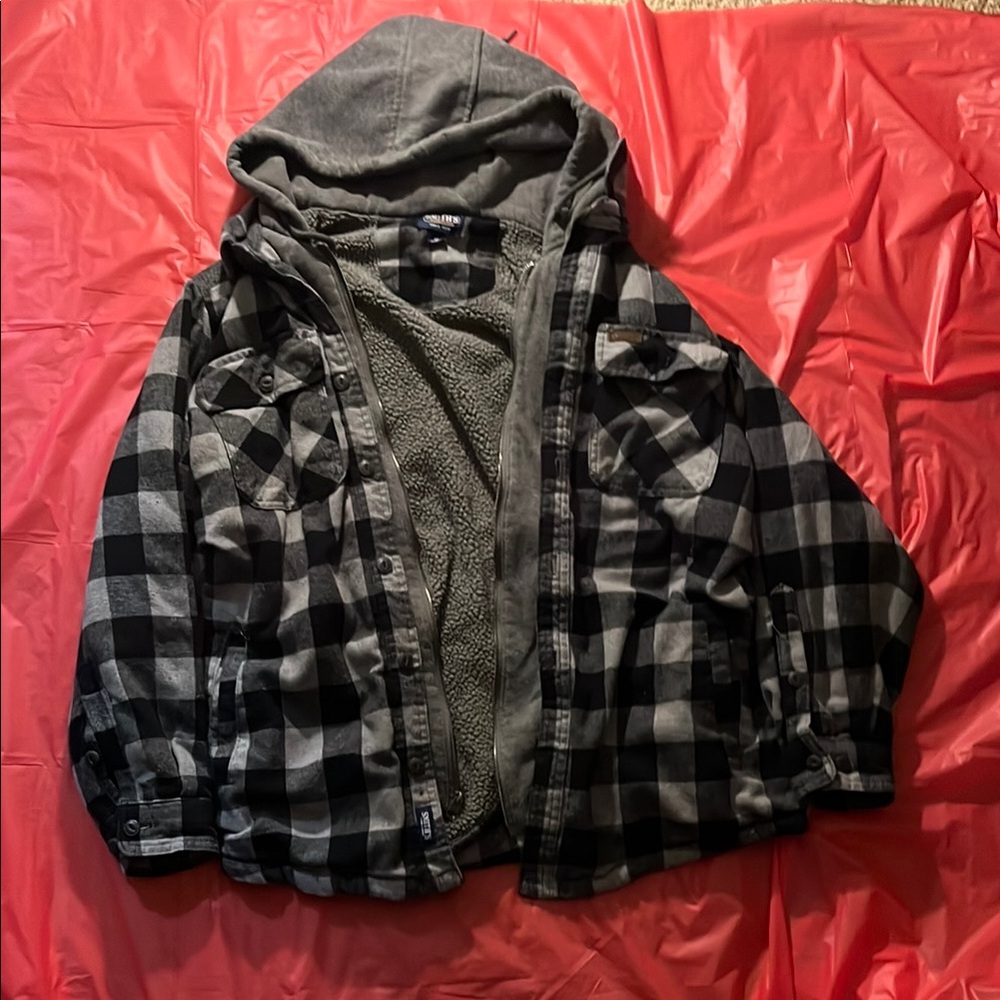 Men’s Checkered Hooded Jacket